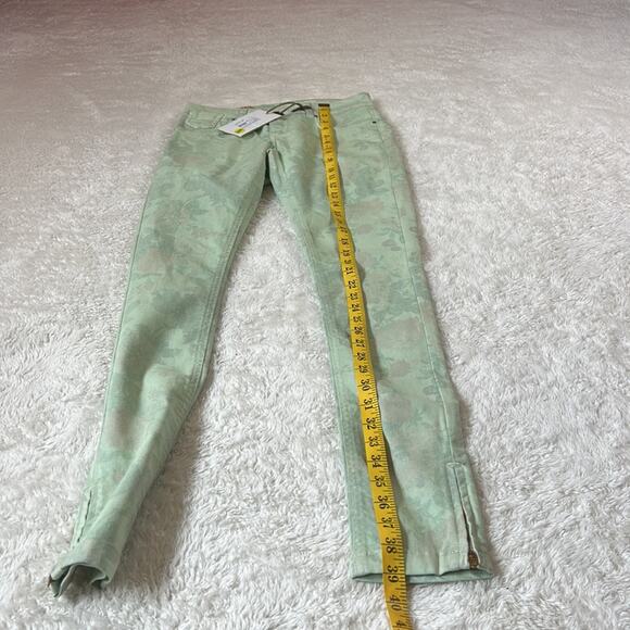 Yerse Junky mint green floral print low rise skinny jeans, NWT small or T1 - Picture 5 of 9